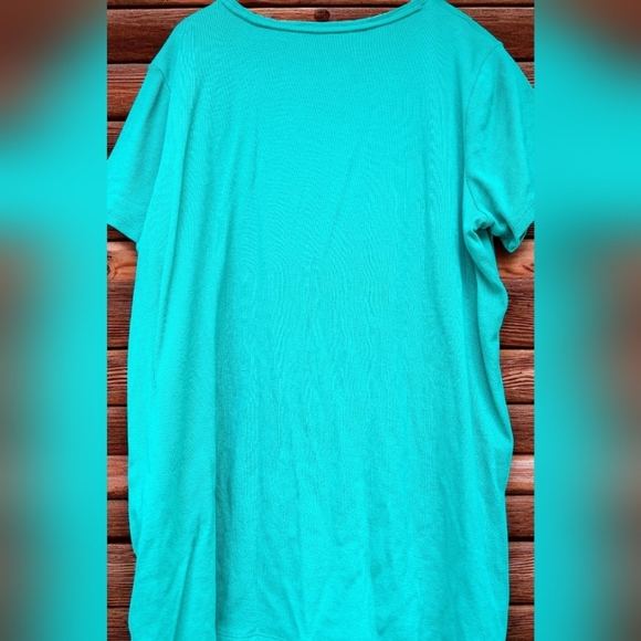 Croft & Barrow Essential Crewneck Tee Color: Greenway, Size: LARGE(EUC) - Picture 7 of 8